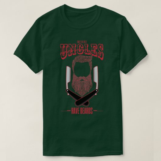 叔父だけ最高のが髭を生やした Tシャツ (デザイン正面)