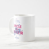 叔父とバイクもしくは自転車に乗る人の男の神話の伝説 コーヒーマグカップ (正面左)