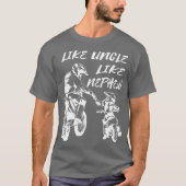叔父と甥のモトクロスオートバイファミリー Tシャツ (正面)