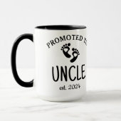 叔父に昇格/初めて叔父のスクリプトコーヒー マグカップ (左)