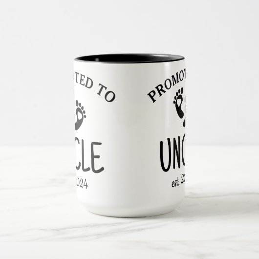 叔父に昇格/初めて叔父のスクリプトコーヒー マグカップ (中央)