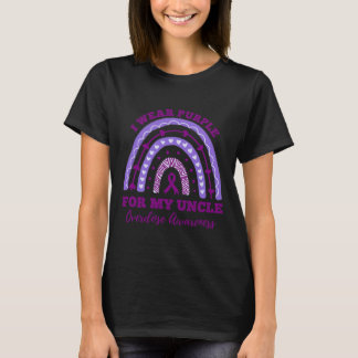 叔父のオーバードーズ啓発のために紫色を身に着ける 雨 Tシャツ