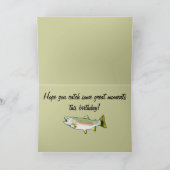 叔父のハッピーバースデー:ニジマス カード (内部)