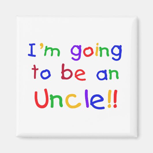 叔父のプライマリカラーになる文字 マグネット (正面)