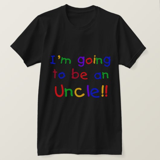 叔父のプライマリカラーになる文字 Tシャツ (デザイン正面)
