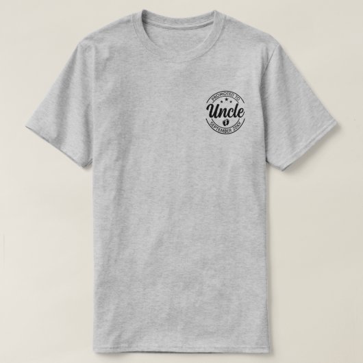 叔父の妊娠カスタム発表に昇進 Tシャツ (デザイン正面)