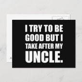 叔父の後を追おもしろいう ポストカード (正面/裏面)