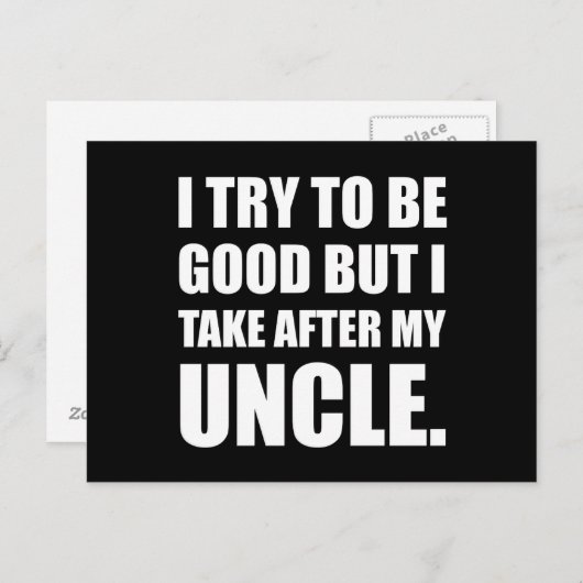 叔父の後を追おもしろいう ポストカード (正面/裏面)