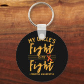 叔父の戦いは私の戦い白血病認識度 キーホルダー (正面)