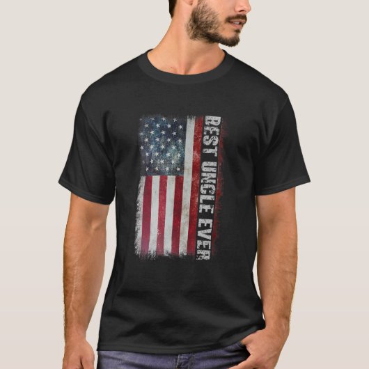 叔父の最高のアメリカ国旗の父の日の国連 Tシャツ (正面)