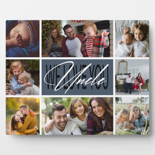 叔父の私たちは愛してあなたを写真コラージュのプラーク フォトプラーク (正面)