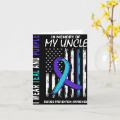 叔父の自殺予防を覚えて カード (黄色い花)