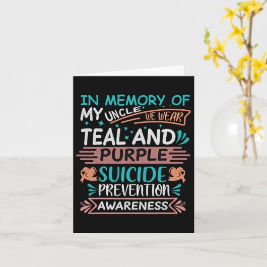 叔父の自殺恋しく思防止法を思い出して カード (黄色い花)