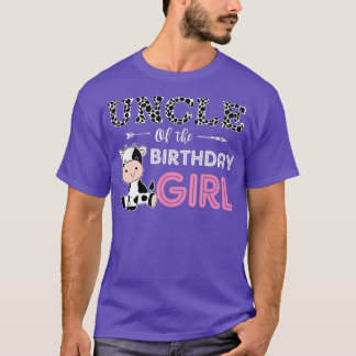 叔父の誕生日ガールファームカウアンクルイングファミル Tシャツ