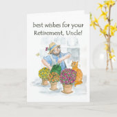 叔父の退職カード – 庭師 カード (黄色い花)