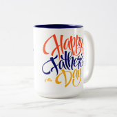 叔父はパパのようなものだ…犬のカスタム写真 ツートーンマグカップ (正面右)