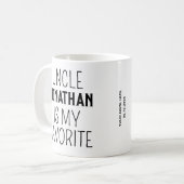 叔父は私のお気に入りの1年おもしろい下のベビー コーヒーマグカップ (正面左)