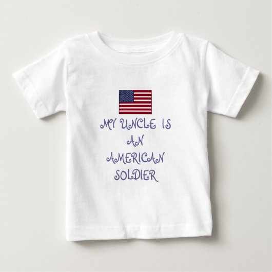 叔父は軍服だ ベビーTシャツ (正面)