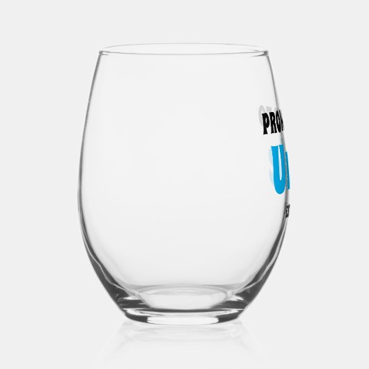 叔父カスタムの妊娠告知に昇進する ステムなしワイングラス (右)