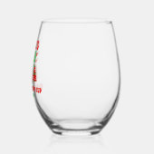 叔父パーソナライズされたの醜いクリスマスセーター ステムなしワイングラス (左)