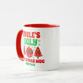 叔父パーソナライズされたの醜いクリスマスセーター マグカップ (正面左)