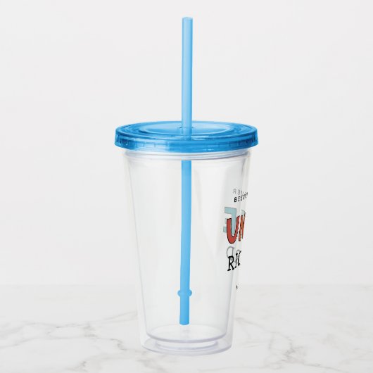 叔父パーソナライズされたレトロギフト最高のおじさん今まで可愛い アクリルタンブラー (右)