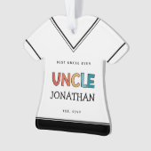 叔父パーソナライズされたレトロギフト最高のおじさん今まで可愛い オーナメント (正面)