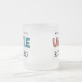 叔父パーソナライズされたレトロギフト最高のおじさん今まで可愛い フロストグラスマグカップ (中央)