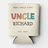 叔父パーソナライズされたレトロギフト最高のおじさん今まで可愛い 缶クーラー (正面)