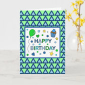 叔父パーソナライズされた誕生日カード カード (黄色い花)