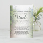 叔父喪失悔やみや弔慰 カード (スタンド正面)