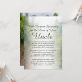 叔父喪失悔やみや弔慰 カード (正面/裏面インサイチュ)