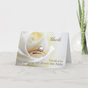 叔父感謝していが私を通路に歩くする サンキューカード