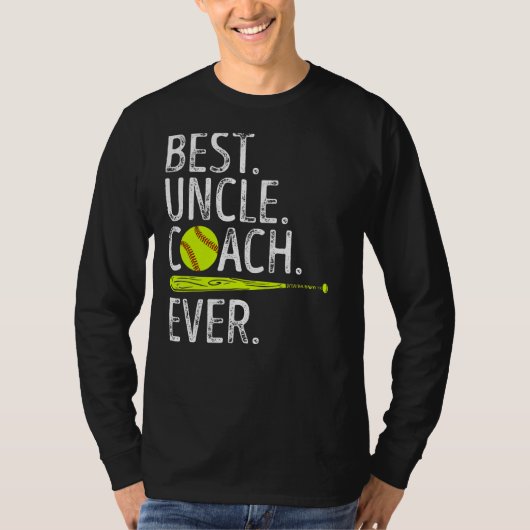 叔父最高のコーチーEver Shirtソフトボール Tシャツ (正面)