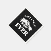 叔父最高のー姪の甥ゴッドファーザーパパママGIF スタンダードカクテルナプキン (角)