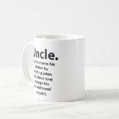 叔父最高の叔父エバー引用文タイポグラフィ叔父 コーヒーマグカップ (正面左)