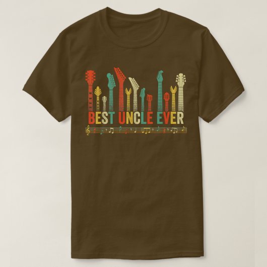 叔父最高の・エバー・ギタおもしろいー・ラバー Tシャツ (デザイン正面)