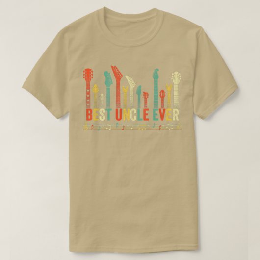 叔父最高の・エバー・ギタおもしろいー・ラバー Tシャツ (デザイン正面)
