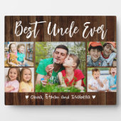 叔父最高のEver 5フォトコラージュパレ素朴ットウッド フォトプラーク (正面)