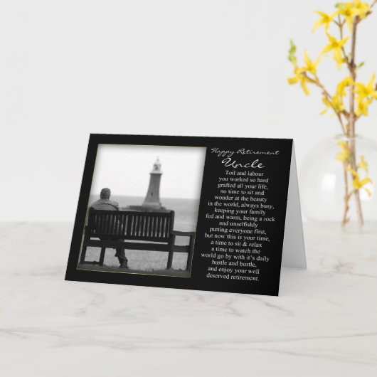 叔父用退職証 カード (黄色い花)