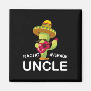 叔父笑わされるのジョークおもしろいユーモアNacho Average Unc マグネット