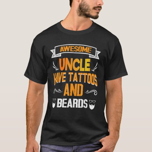 叔父素晴らしはタトゥーとビーズアイス叔母N Tシャツ (正面)