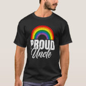 叔父誇りを持ったのAlly LGBTレズビアンゲイプライド月LGBT Tシャツ (正面)