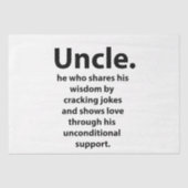 叔父誕生日感動的おもしろい引用文叔父 薄葉紙 (正面)