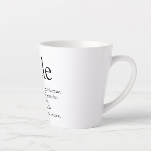 叔父関数定義モダンおもしろい カフェラテマグ (右)