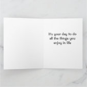 叔父飛んでいるの誕生日カードに対する高い願い カード (内部)