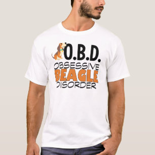 取おもしろいり付かれたビーグル Tシャツ