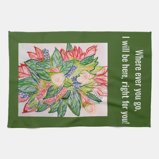 取っ手のない茶拭き籠 キッチンタオル (横)