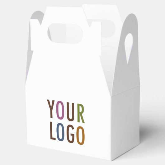 取っ手の会社ロゴ付きミニゲーブルビーギフトボックス フェイバーボックス (オープン)