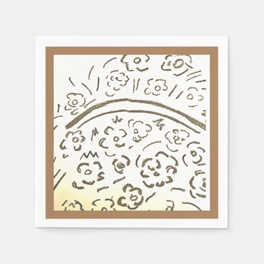 取っ手付きクリスマスバスケット スタンダードカクテルナプキン (正面)